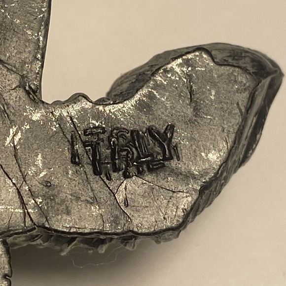 Vintage Turtle figurine painted Black and silver Made in Italy - Picture 8 of 15